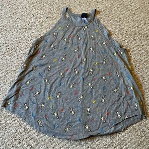 grey tanktop with unicorns